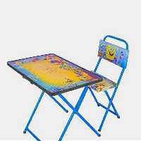 میز تحریر بدون باکس  طرح باب اسفنجی با چاپ یووی اکلیلی برجسته    (با کارتون شکیل مخصوص میز و صندلی)