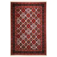 فرش ماشینی زمرد مشهد طرح جوشقان کد 00 زمینه کرم