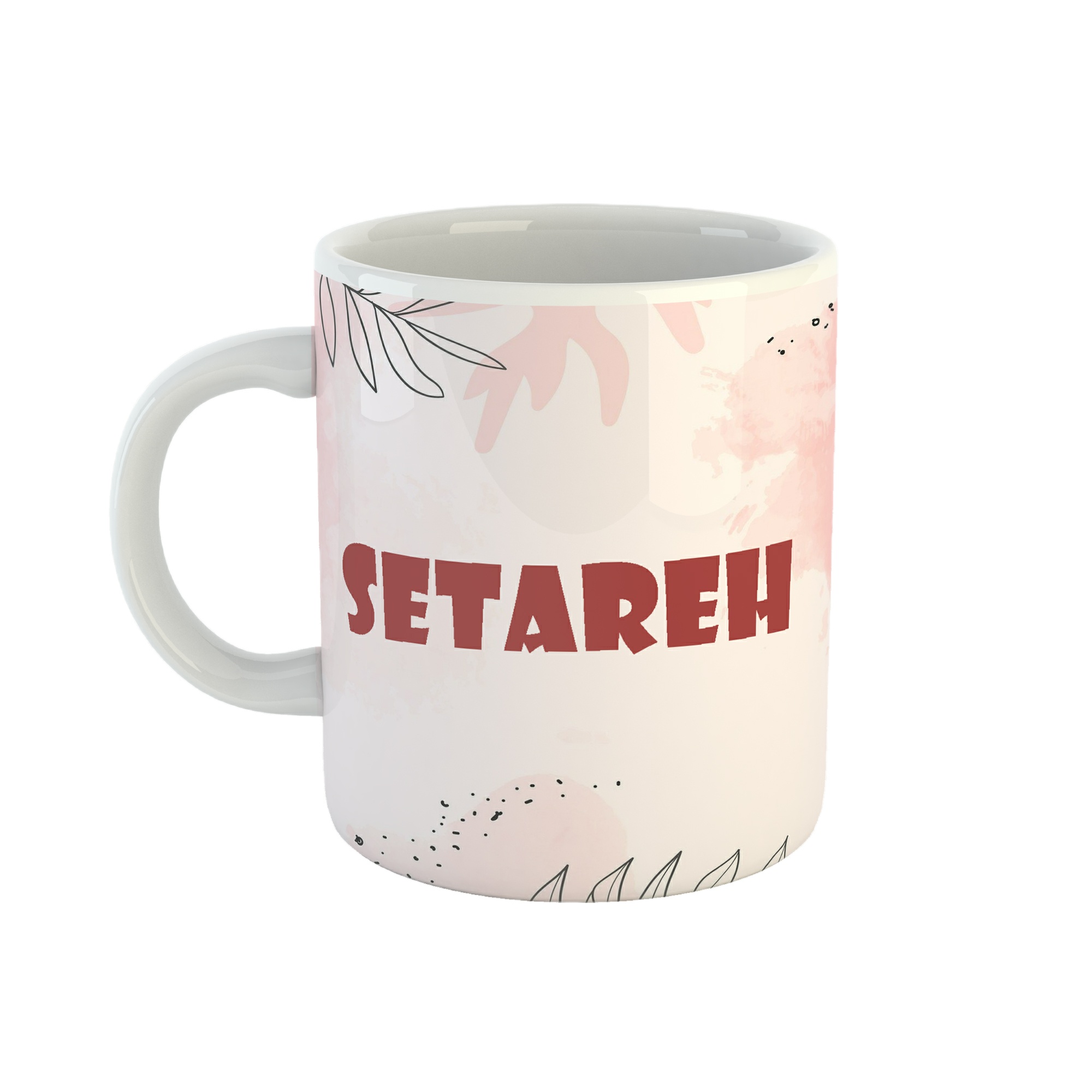 ماگ طرح اسم ستاره مدل برگ کد 363