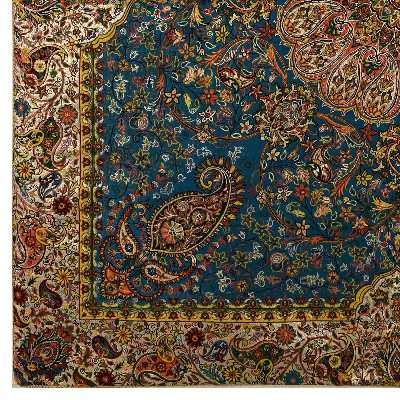 رومیزی ترمه نگین خاتم یزد طرح افشاری کد ABDR