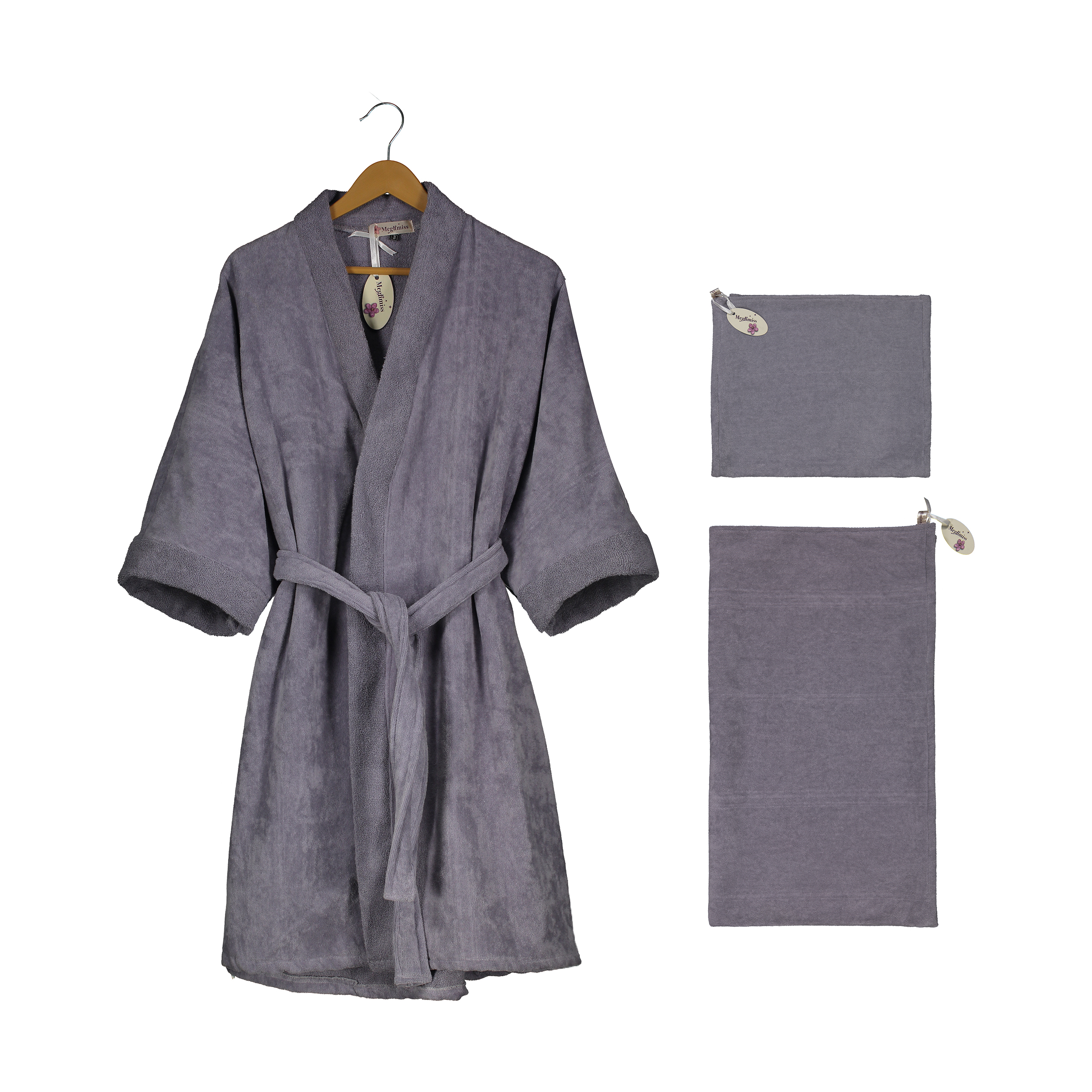 سرویس حوله پالتویی 3 تکه مقمیس مدل کوشیما 2