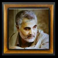 تابلو کاشی شهید حاج قاسم مدل 2ZG31