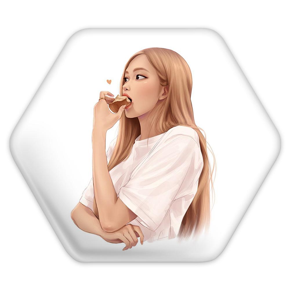 پیکسل خندالو طرح رزی گروه موسیقی بلک پینک مدل شش ضلعی کد 3115