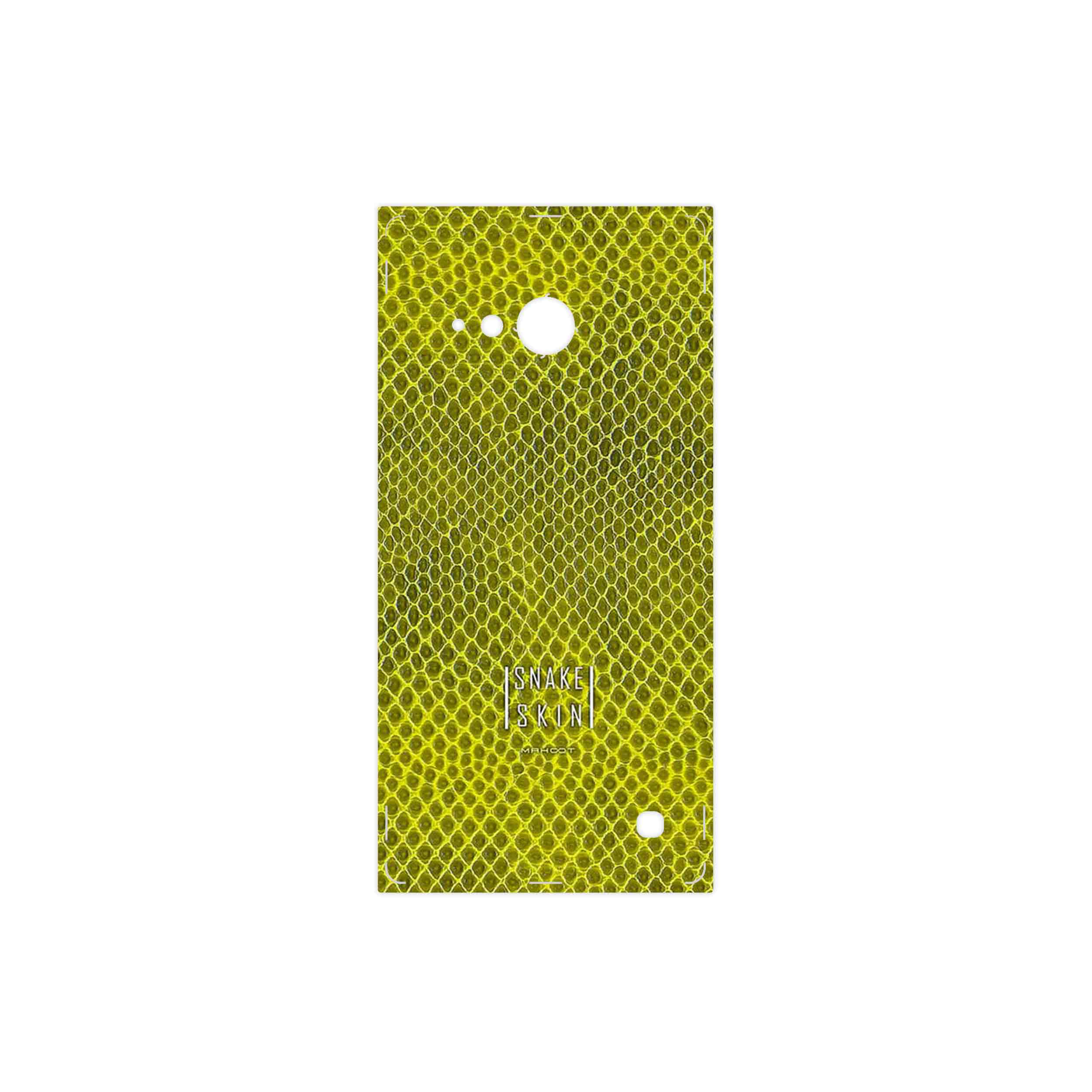 برچسب پوششی ماهوت مدل Yellow Snake Skin مناسب برای گوشی موبایل نوکیا Lumia 730