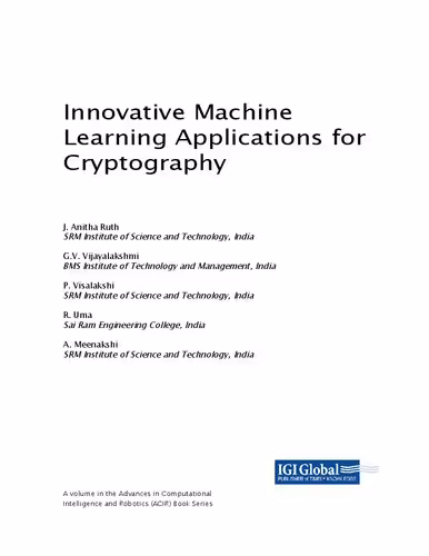 خرید و دانلود نسخه کامل کتاب Innovative Machine Learning Applications for Cryptography