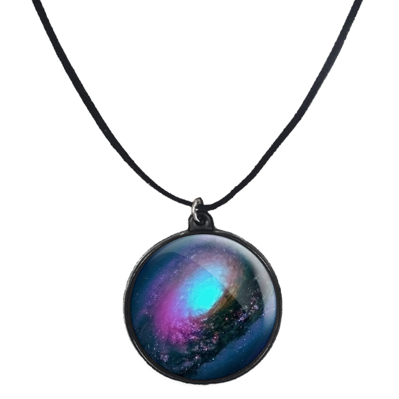 گردنبند پرمانه طرح کهکشان کد pmb.23951 مدل دو طرفه