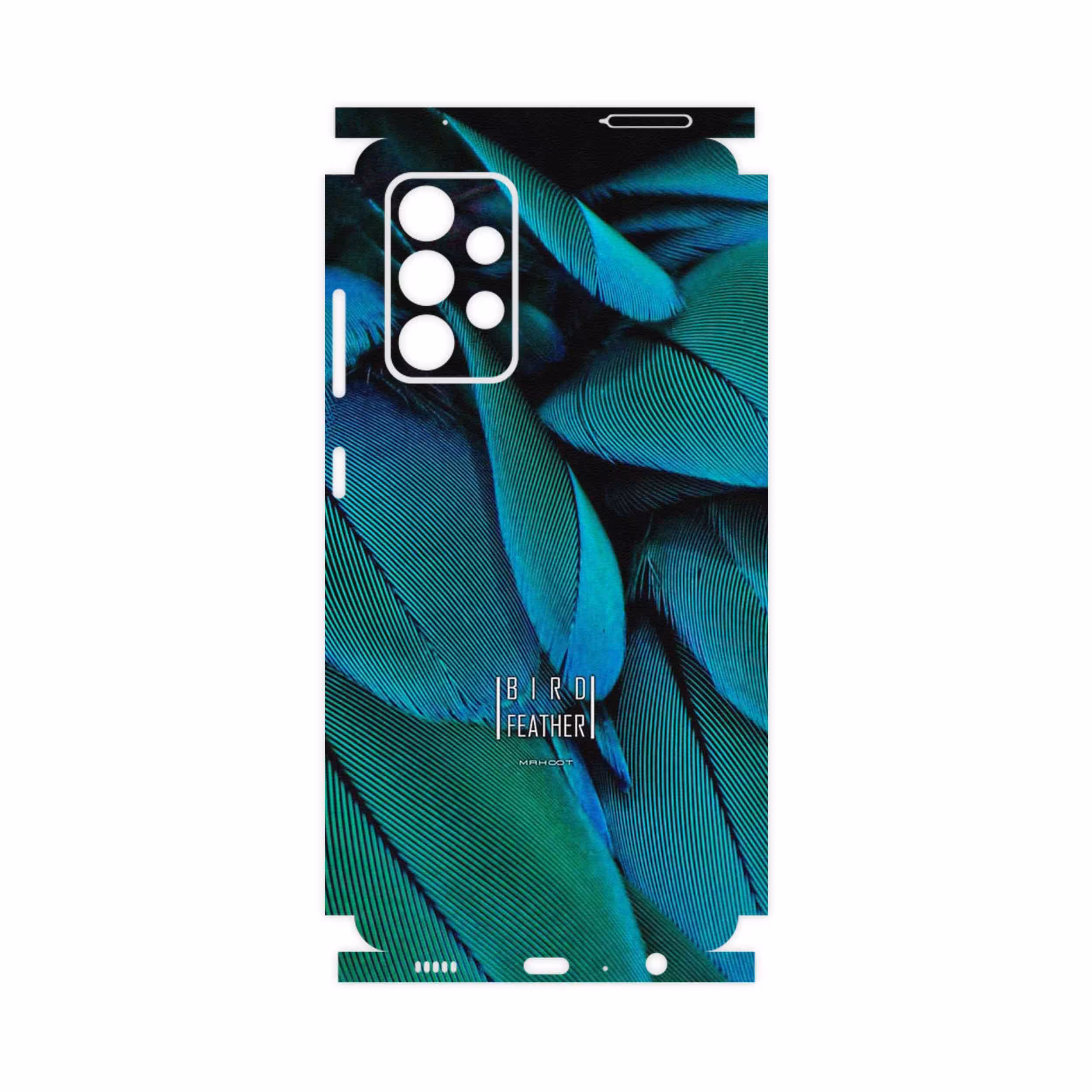برچسب پوششی ماهوت مدل Green Feather-FullSkin مناسب برای گوشی موبایل سامسونگ Galaxy A52 5G