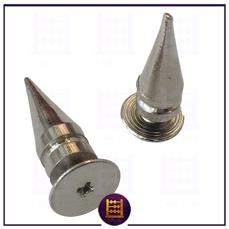 یراق اسپایک میخی فلزی  20 میل رنگ ثابت  نقره ای  بسته 2 عددی