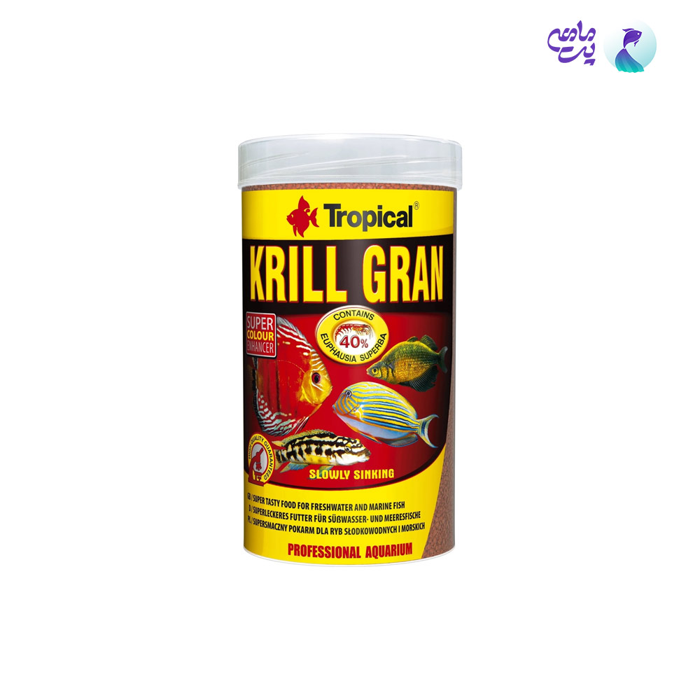 غذای گرانول تروپیکال مدل Krill Gran 250ml وزن 135 گرم