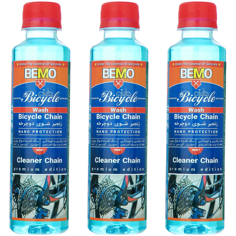مایع زنجیر شوی دوچرخه بمو مدل B10 حجم 250 میلی لیتر بسته 3 عددی | چاوه