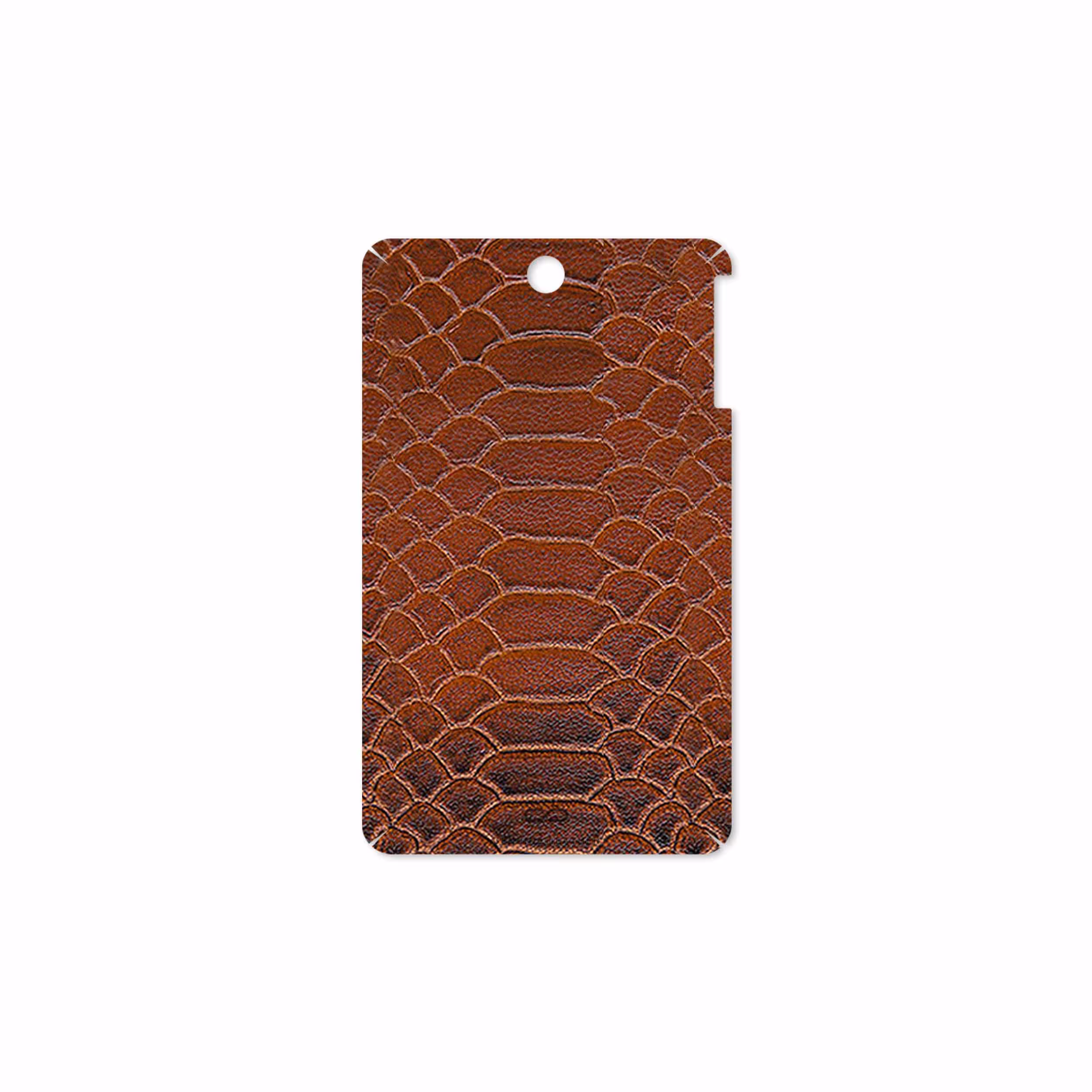 برچسب پوششی ماهوت مدل Brown-Snake-Leather مناسب برای تبلت لنوو A7-50 A3500 2014