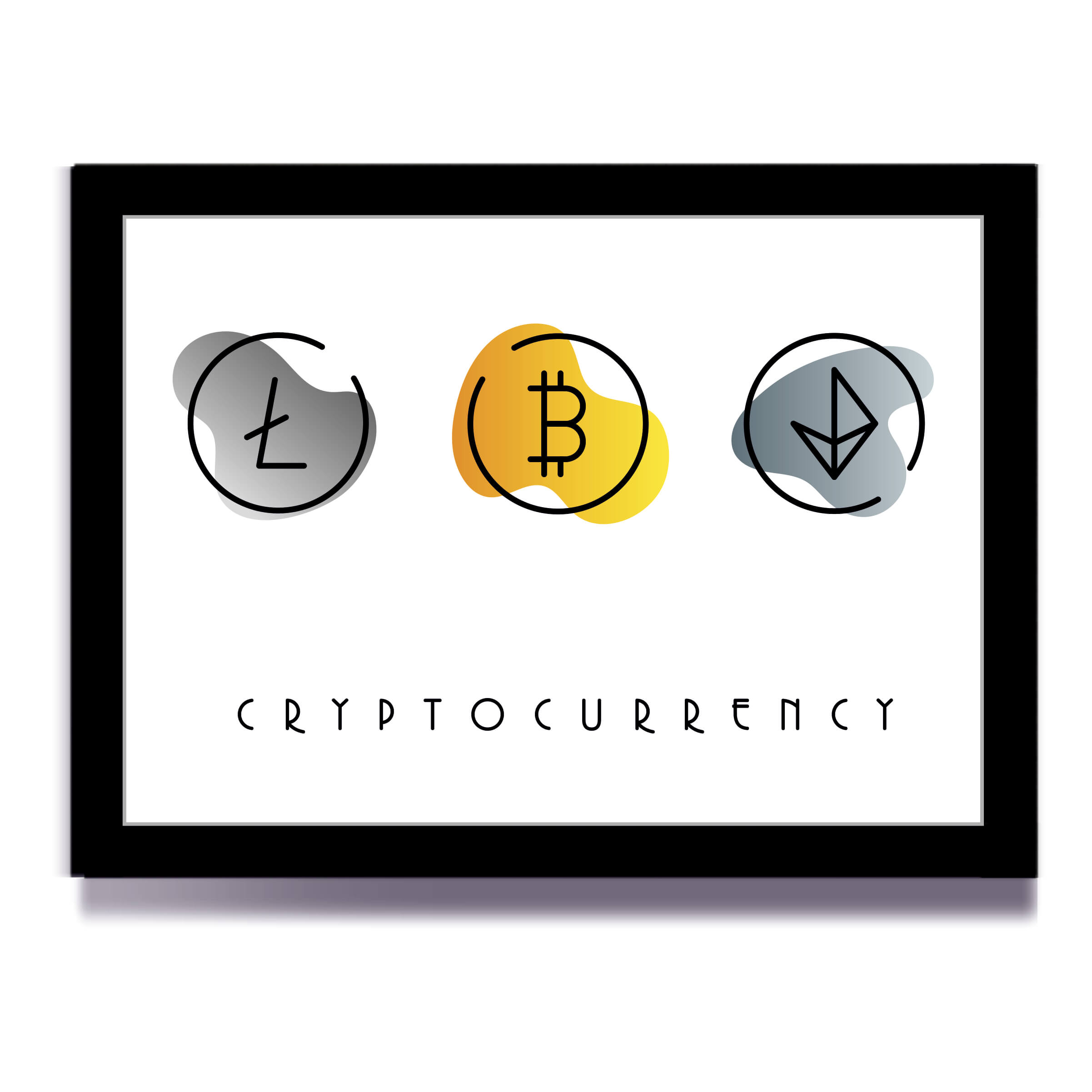 تابلو مدل دکوراتیو طرح رمز ارزها کدBCC1