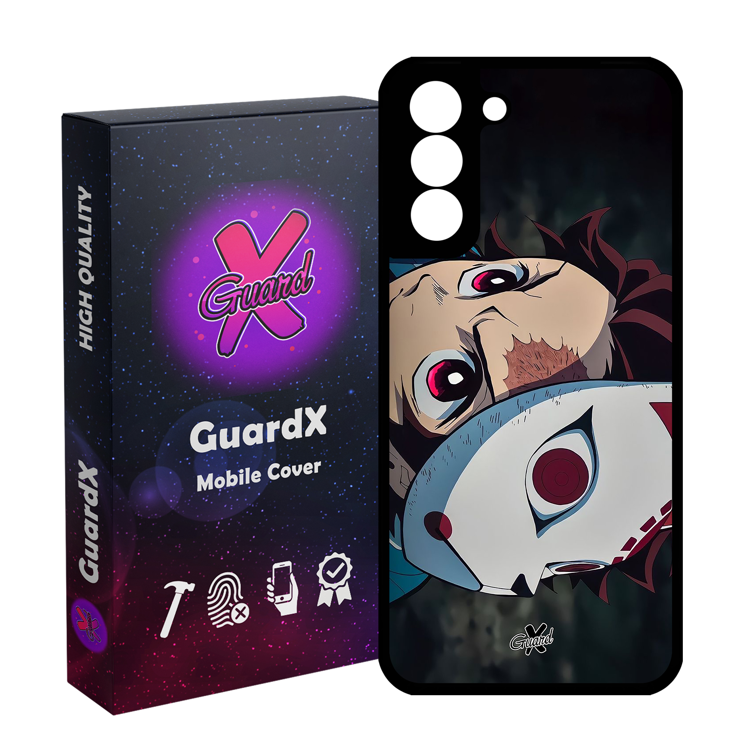 کاور گارد ایکس طرح تانجیرو کامادو انیمه مدل Glass10562 مناسب برای گوشی موبایل سامسونگ Galaxy S21