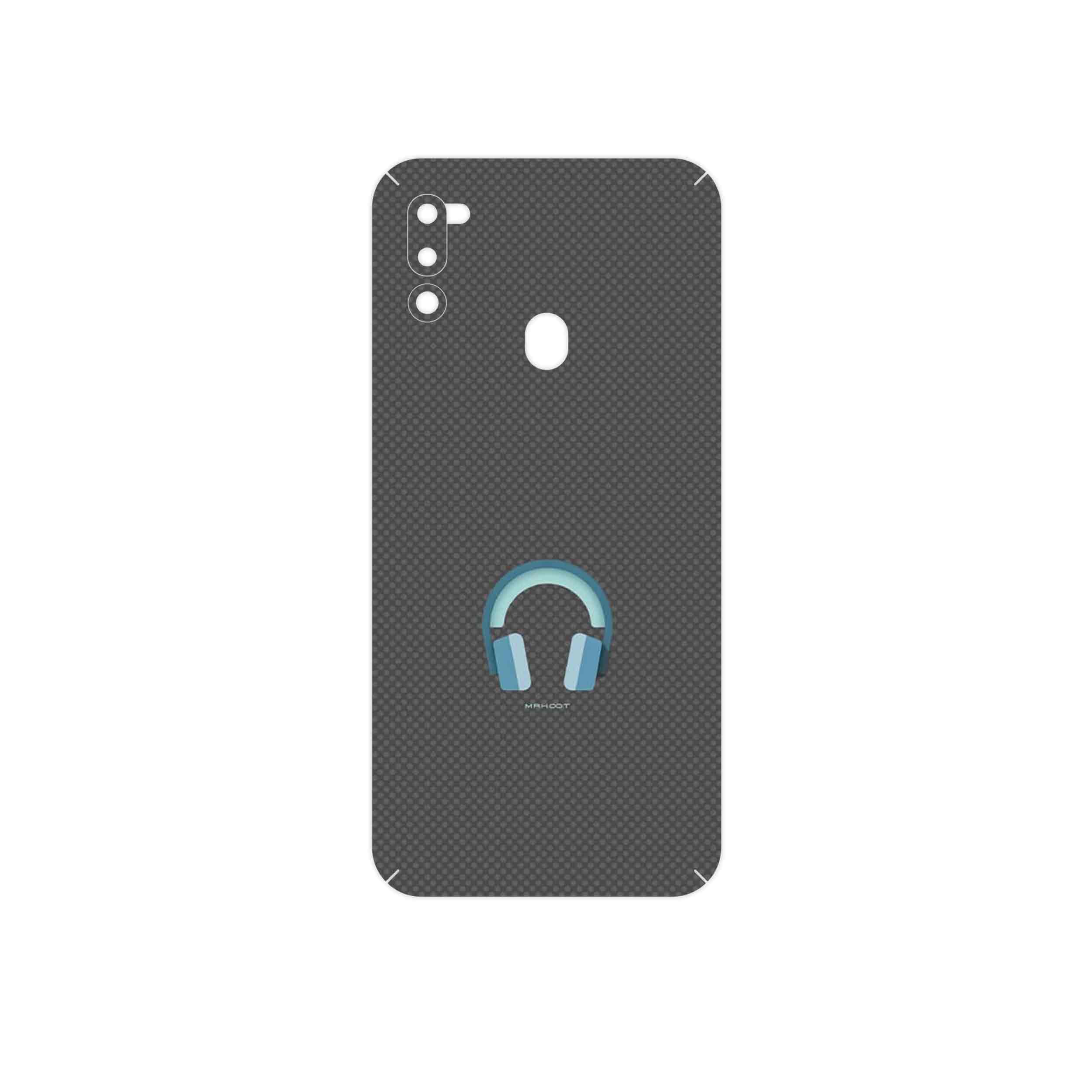 برچسب پوششی ماهوت مدل Minimal Headphone Icon مناسب برای گوشی موبایل سامسونگ Galaxy M21 (2021) Edition