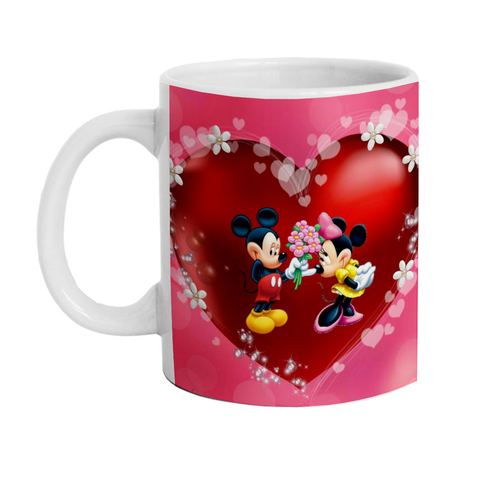 ماگ دارلی طرح عاشقانه میکی موس مدل MG1654