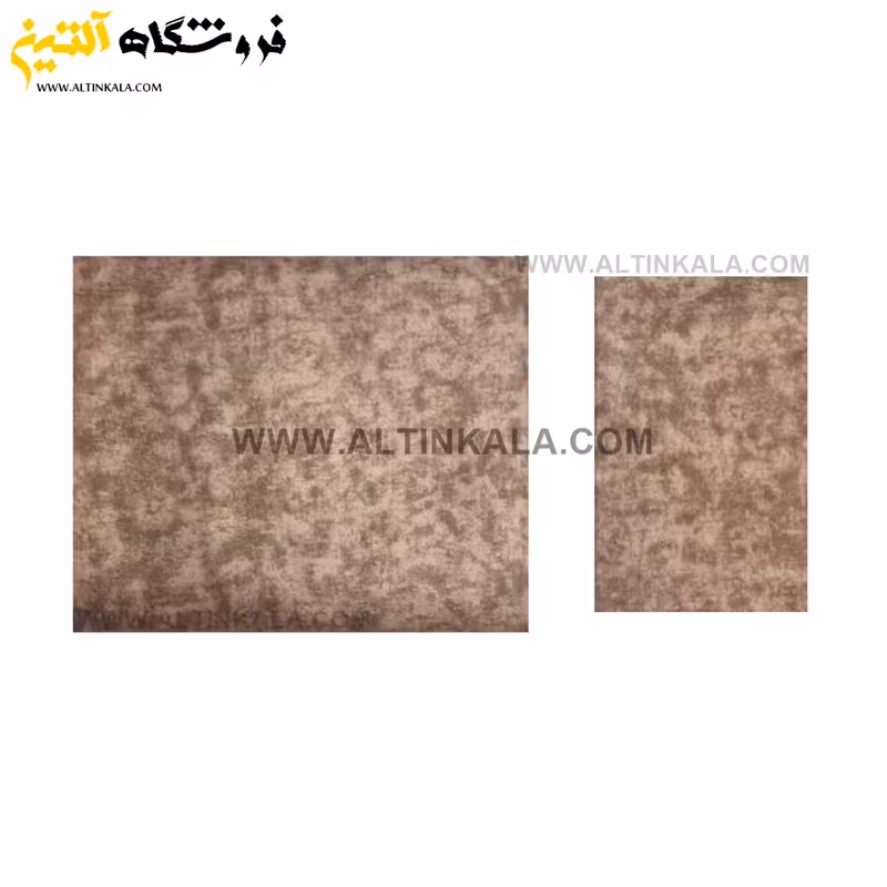 سرویس ملحفه کشدوز یکنفره دوتکه سایز 120×200 طرح پتینه رنگ نسکافه ای