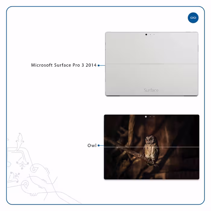 برچسب پوششی ماهوت مدل Owl مناسب برای تبلت مایکروسافت Surface Pro 3 2014