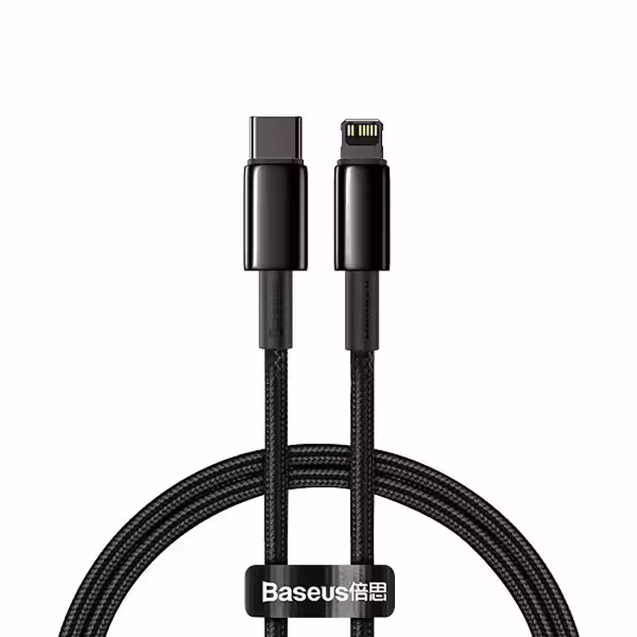 کابل تبدیل USB-C به لایتنینگ باسئوس مدل CATLWJ-01 20W طول 1متر