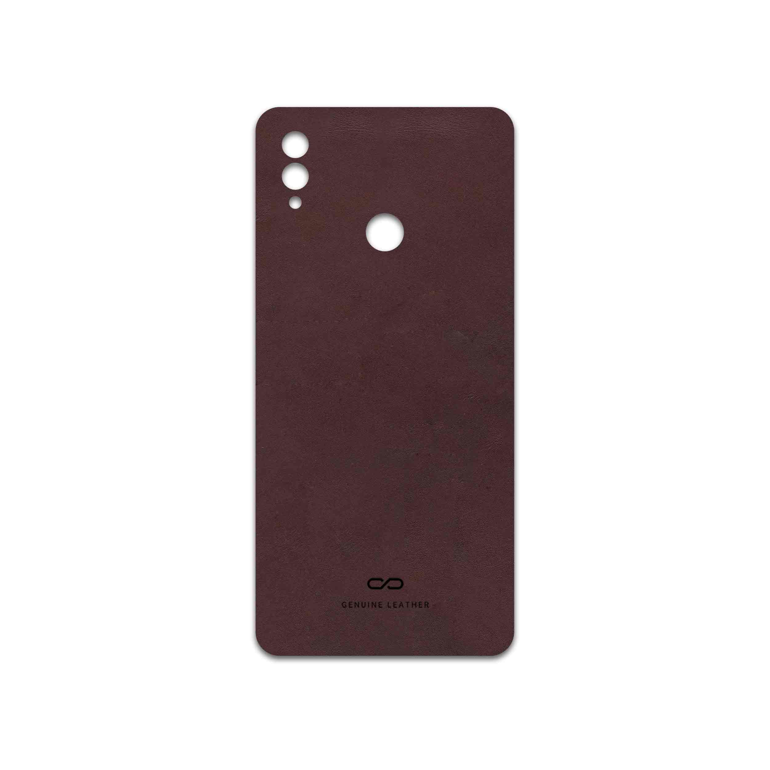 برچسب پوششی ماهوت مدل Matte-Dark-Brown-Leather مناسب برای گوشی موبایل آنر Note 10