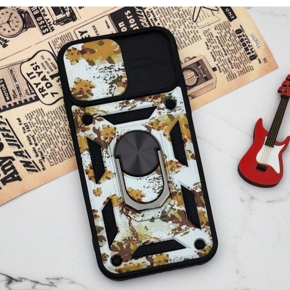 کاور iPhone 7آیفون طرح ضد ضربه بتمن چریکی ارتشی هولدر دار محافظ لنز دار