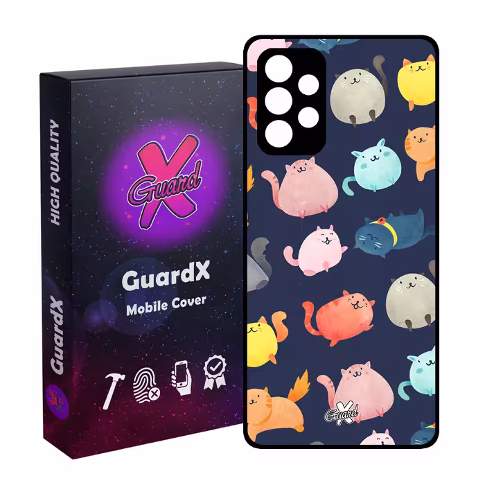 کاور گارد ایکس طرح Cats مدل Glass10173 مناسب برای گوشی موبایل سامسونگ Galaxy A52