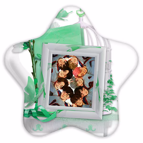 پیکسل خندالو طرح گروه EXO مدل ستاره ای کد 2528