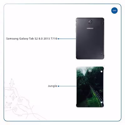 برچسب پوششی ماهوت مدل Jungle مناسب برای تبلت سامسونگ Galaxy Tab S2 8.0 2015 T710