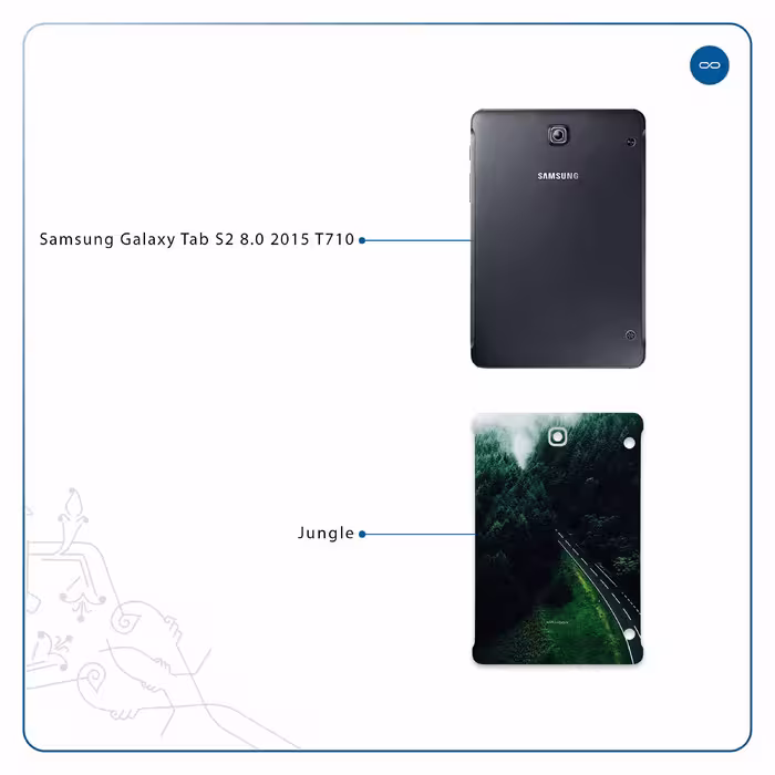 برچسب پوششی ماهوت مدل Jungle مناسب برای تبلت سامسونگ Galaxy Tab S2 8.0 2015 T710