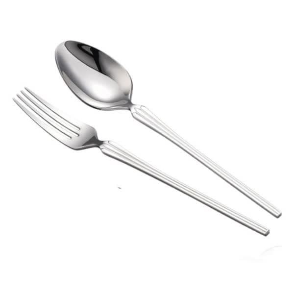 قاشق و چنگال تک نفره جی فی نی GIFFINI استیل مدل 03 ( 2 عددی )