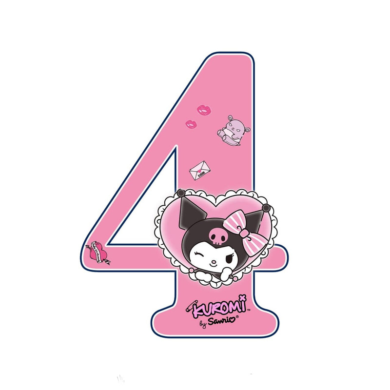 استند رومیزی تولد مدل عدد 4 طرح کرومی