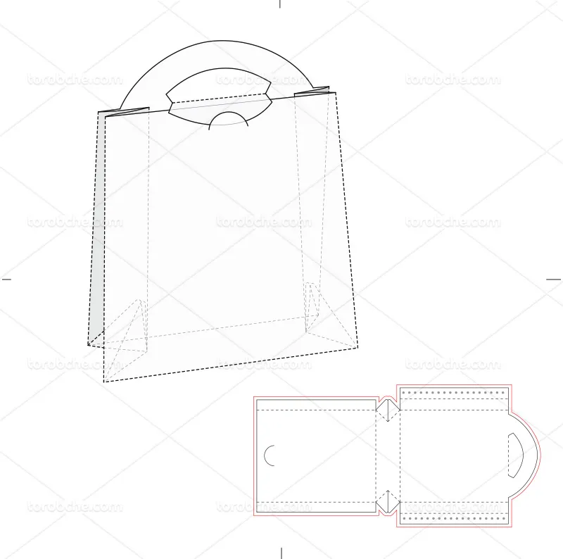 وکتور صفحه گسترده ساک دستی | گرافیک با طعم تربچه