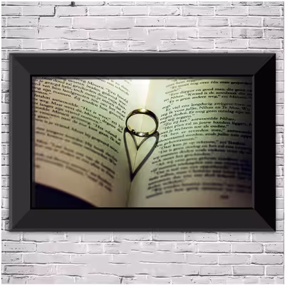 تابلو شاسی چوبی دکوگراف مدل Love کد 314 سایز 60x40 سانتی متر