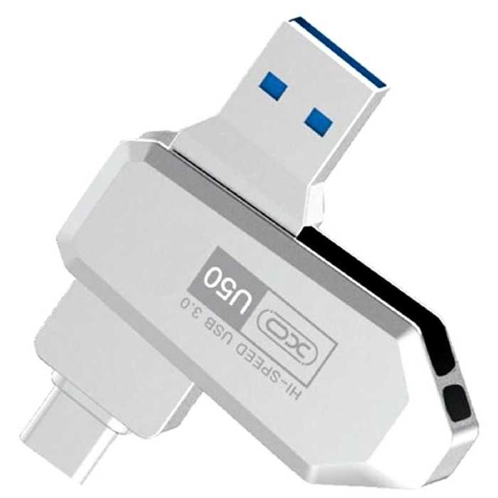 او‌تی‌جی و فلش مموری تایپ سی به یو اس بی 128 گیگابایت ایکس او U50