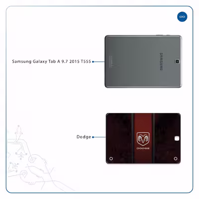 برچسب پوششی ماهوت مدل Dodge مناسب برای تبلت سامسونگ Galaxy Tab A 9.7 2015 T555