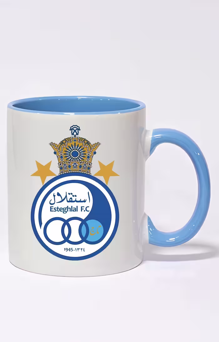ماگ دسته و داخل رنگی طرح استقلال کد 3599