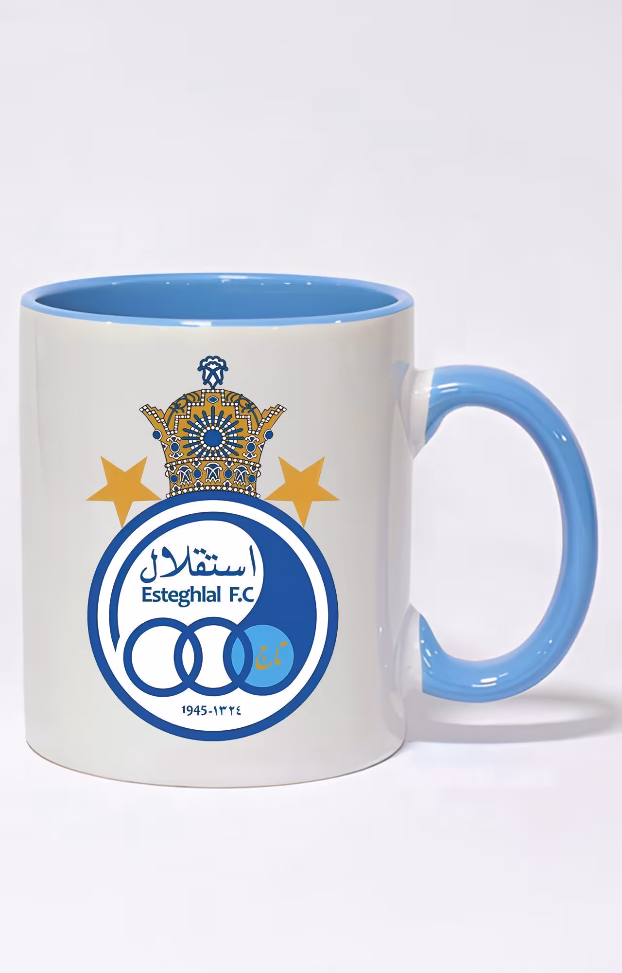 ماگ دسته و داخل رنگی طرح استقلال کد 3599
