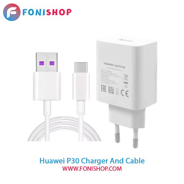 کابل و شارژر سوپر فست شارژ اصلی هوآوی Huawei P30