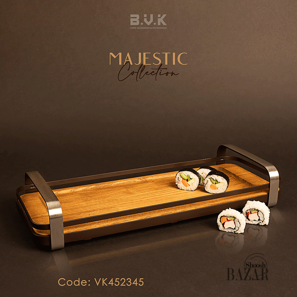 دیس سرو مستطیل بزرگ بی وی کی کد 452345 مدل مجستیک