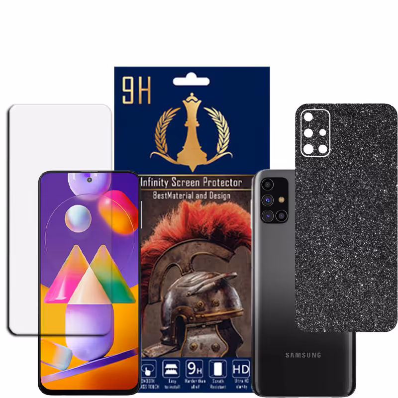 برچسب پوششی اینفینیتی مدل PRO MAX مناسب برای گوشی موبایل سامسونگ GALAXY M31S به همراه محافظ صفحه نمایش