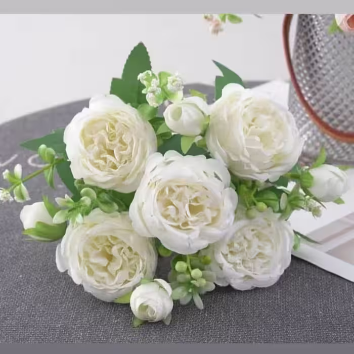 دسته گل مصنوعی مدل گل محمدی کد PA_1090