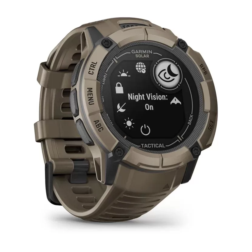 ساعت هوشمند گارمین مدل Garmin instinct 2x solar tactical edition رنگ قهوه ای