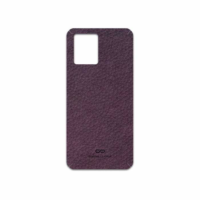 برچسب پوششی ماهوت مدل Purple-Leather مناسب برای گوشی موبایل ریلمی 8 Pro