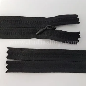 زیپ 50 مخفی مشکی کتان