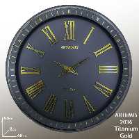 ساعت دیواری آرتمیس کد 2036 Titanium Gold تیتانیوم طلایی