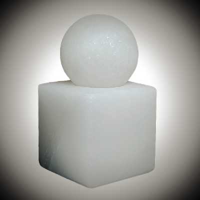 آباژور سنگ نمک مدل گوی و مکعب متوسط کد 409