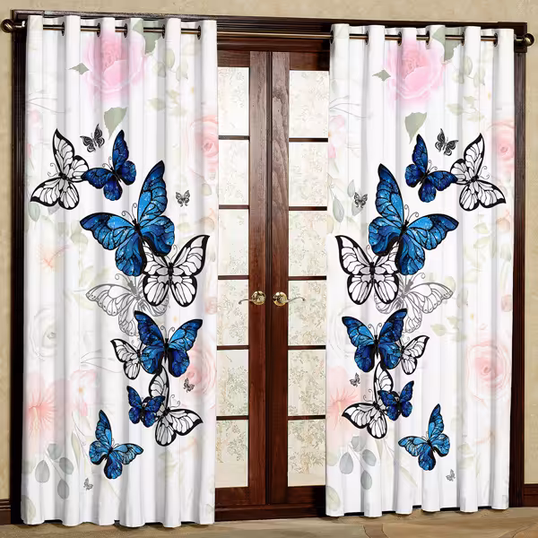 پرده مدل پروانه هازان پانچی کد 1 سایز 280x140 سانتی متر