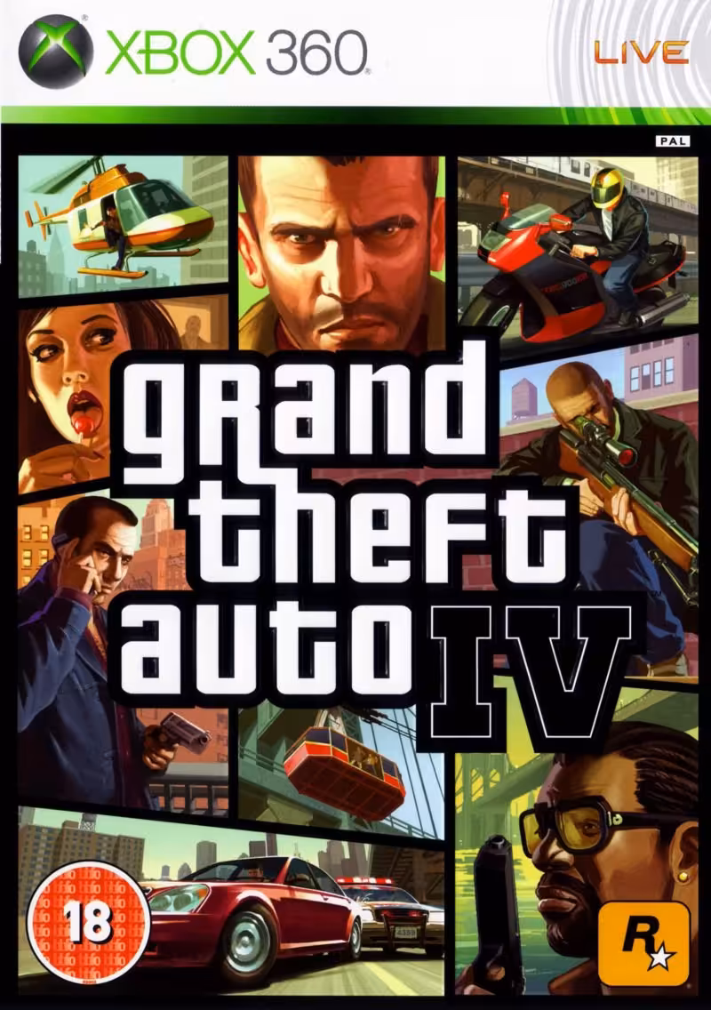 بازی ایکس باکس 360 grand thief auto IV