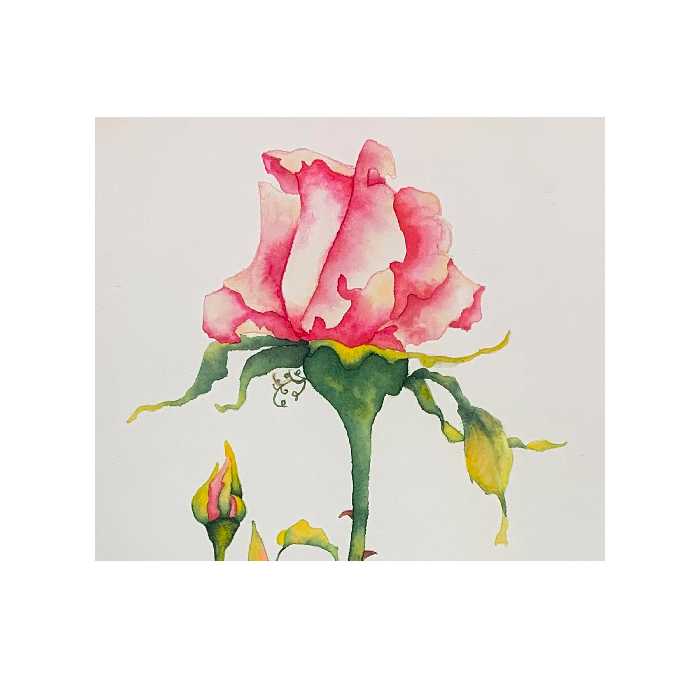 تابلو نقاشی آبرنگ طرح گل