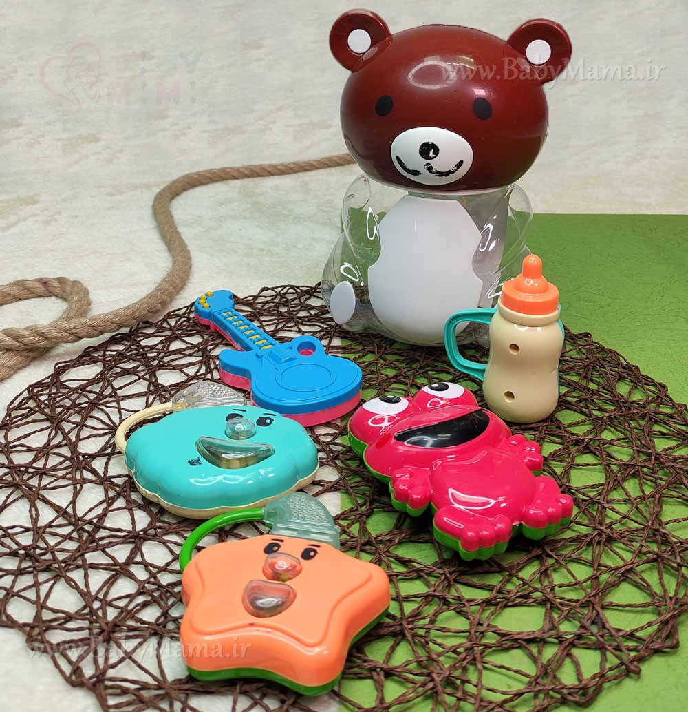 مجموعه جغجغه BABY TOYS مدل خرس