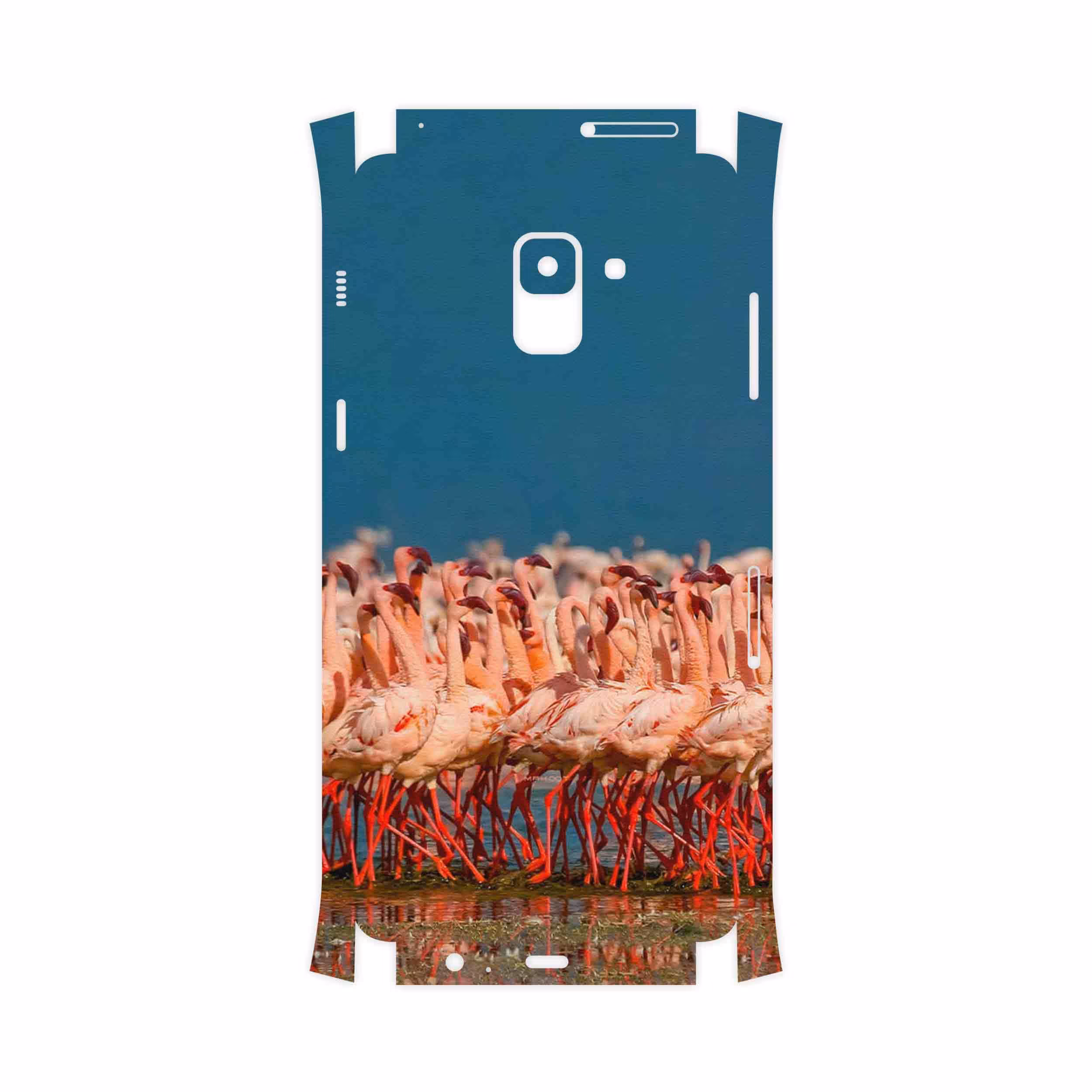 برچسب پوششی ماهوت مدل Flamingo-FullSkin مناسب برای گوشی موبایل سامسونگ Galaxy A8 Plus 2018